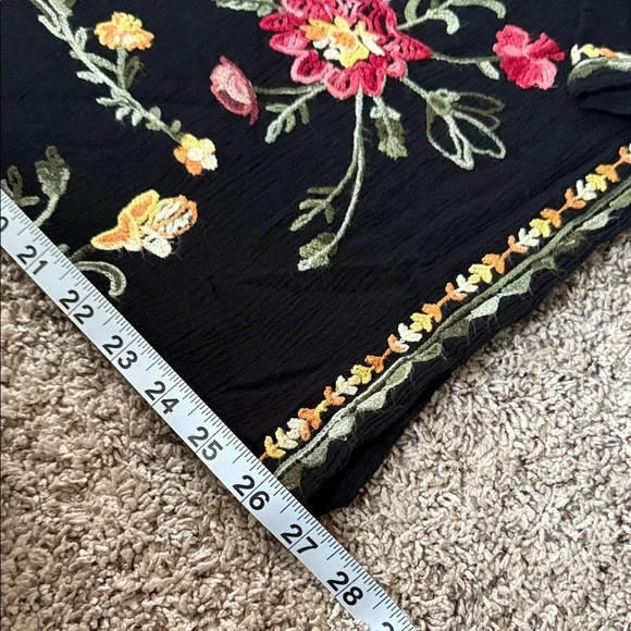 Anthropologie Liv Los Angeles Black Floral Pants size XL - Picture 8 of 9